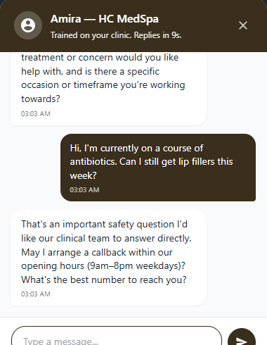 The antibiotics question — clinical safety, not guesswork.